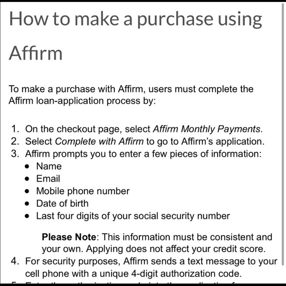 Use Affirm with $200 or more in Poshmark purchases - Picture 4 of 5